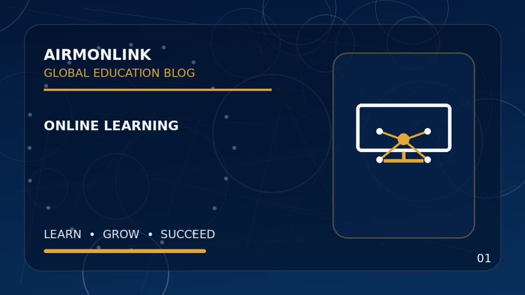 Educational image illustrating how online learning works for Airmonlink readers