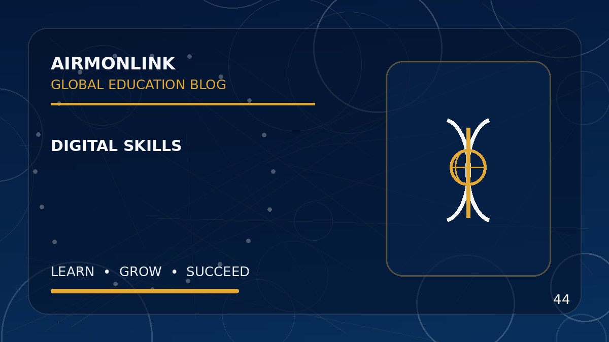 Educational image illustrating digital skills for work for Airmonlink readers