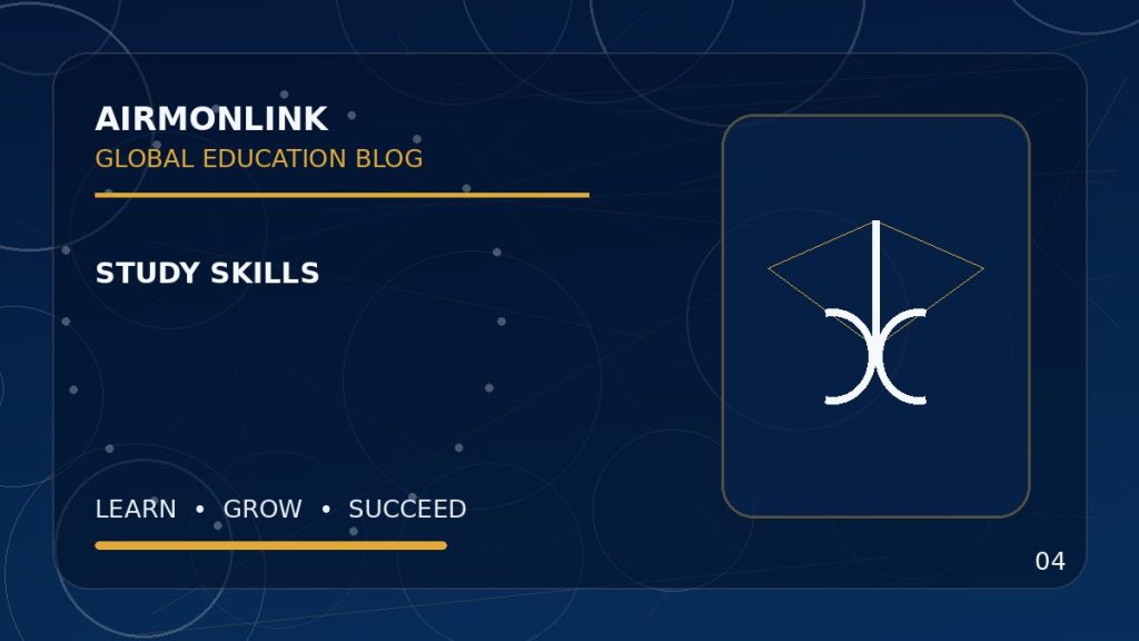 Educational image illustrating effective study skills for Airmonlink readers