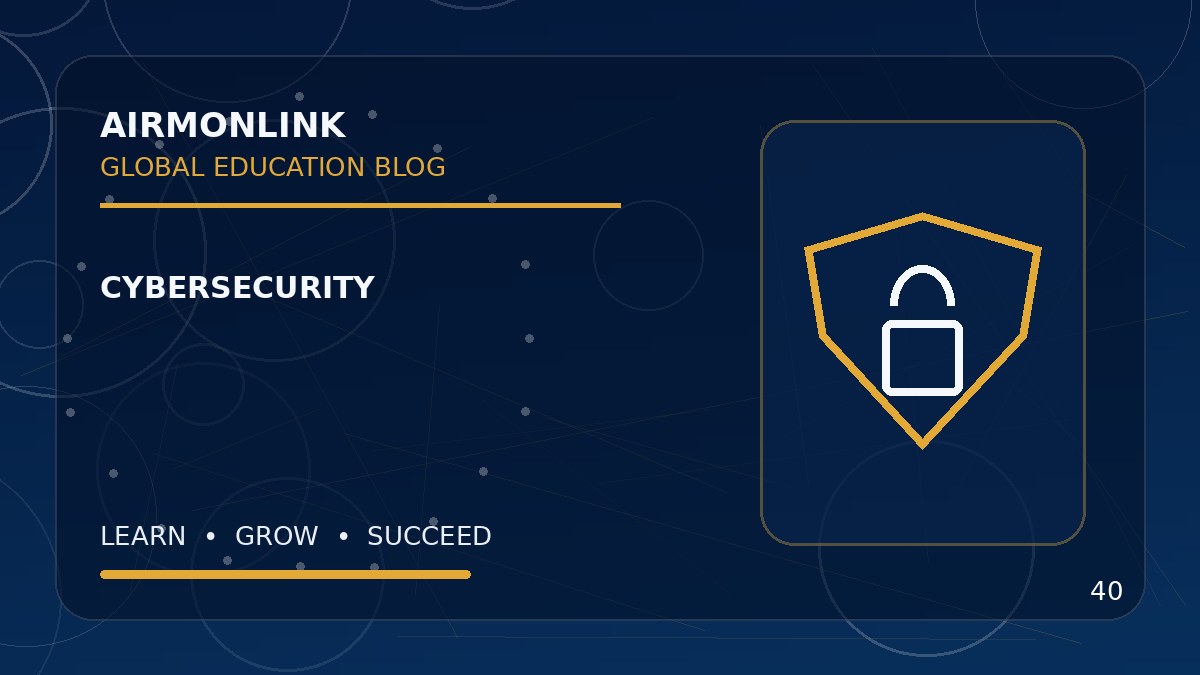 Educational image illustrating learn cybersecurity from scratch for Airmonlink readers