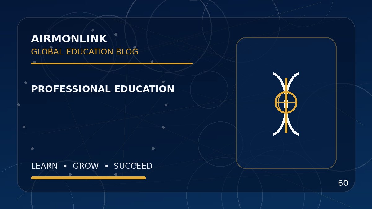 Educational image illustrating importance of professional education for Airmonlink readers